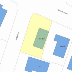 156 Washington St, Newton, MA 02458 plot plan