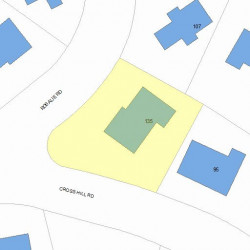 135 Rosalie Rd, Newton, MA 02459 plot plan