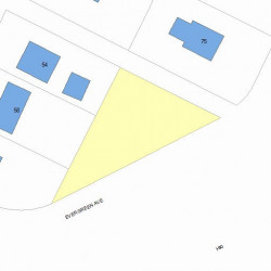 81 Evergreen Ave, Newton, MA 02466 plot plan