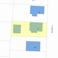 23 Wetherell St, Newton, MA 02464 plot plan