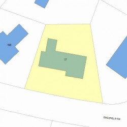 57 Edgefield Rd, Newton, MA 02468 plot plan