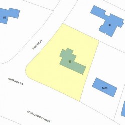 56 Exeter St, Newton, MA 02465 plot plan