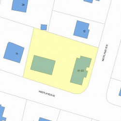 83 Westland Ave, Newton, MA 02465 plot plan