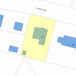 122 Falmouth Rd, Newton, MA 02465 plot plan