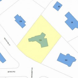 138 Valentine St, Newton, MA 02465 plot plan