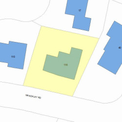 116 Mandalay Rd, Newton, MA 02459 plot plan