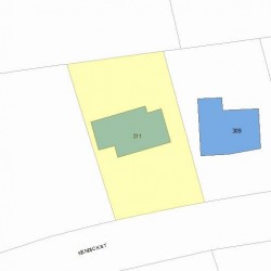 311 Kenrick St, Newton, MA 02458 plot plan