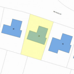 24 Maynard St, Newton, MA 02465 plot plan