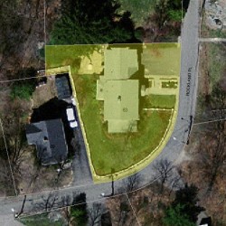 63 Rockland Pl, Newton, MA 02464 aerial view