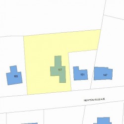 157 Newtonville Ave, Newton, MA 02458 plot plan