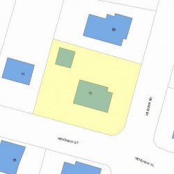 15 Henshaw St, Newton, MA 02465 plot plan