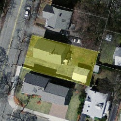 234 Cherry St, Newton, MA 02465 aerial view