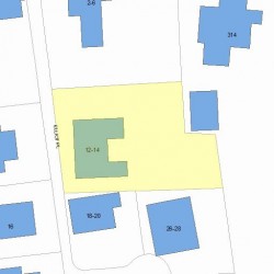 12 Elliot Pl, Newton, MA 02464 plot plan