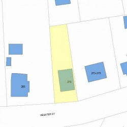 279 Webster St, Newton, MA 02466 plot plan