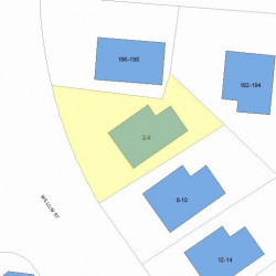 4 Willow St, Newton, MA 02459 plot plan