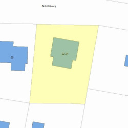 24 Parker Ave, Newton, MA 02459 plot plan