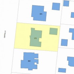 976 Centre St, Newton, MA 02459 plot plan