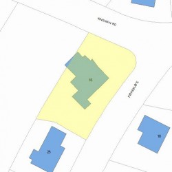 16 Kingman Rd, Newton, MA 02461 plot plan