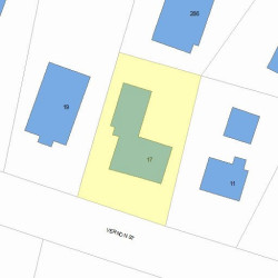 17 Vernon St, Newton, MA 02458 plot plan