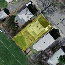 27 Wade St, Newton, MA 02461 aerial view