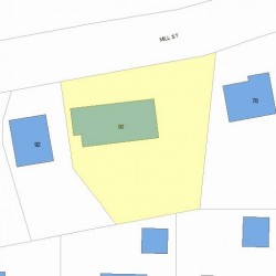 90 Mill St, Newton, MA 02459 plot plan