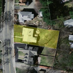 536 Lowell Ave, Newton, MA 02460 aerial view