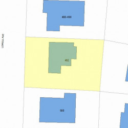 492 Lowell Ave, Newton, MA 02460 plot plan