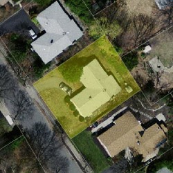 21 Mosman St, Newton, MA 02465 aerial view