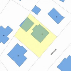 23 Norman Rd, Newton, MA 02461 plot plan