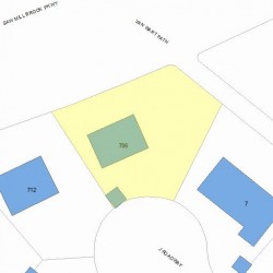 706 Saw Mill Brook Pkwy, Newton, MA 02459 plot plan