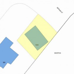 1005 Dedham St, Newton, MA 02459 plot plan