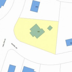 180 Carlton Rd, Newton, MA 02468 plot plan