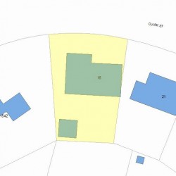 15 Clark St, Newton, MA 02459 plot plan