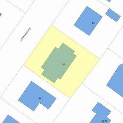 54 Arapahoe Rd, Newton, MA 02465 plot plan