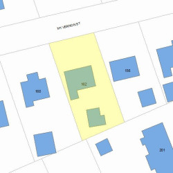 162 Mount Vernon St, Newton, MA 02465 plot plan