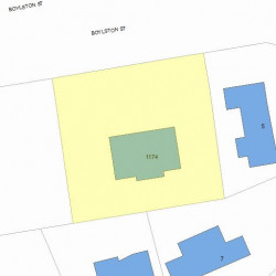 1174 Boylston St, Newton, MA 02464 plot plan