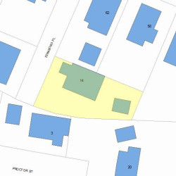 14 Edinboro Pl, Newton, MA 02460 plot plan
