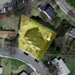 61 Ruane Rd, Newton, MA 02465 aerial view