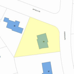 89 Gordon Rd, Newton, MA 02468 plot plan