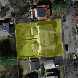 39 Clarendon St, Newton, MA 02460 aerial view