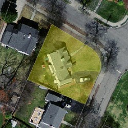 66 Fairway Dr, Newton, MA 02465 aerial view