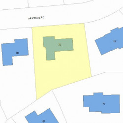 72 Westgate Rd, Newton, MA 02459 plot plan