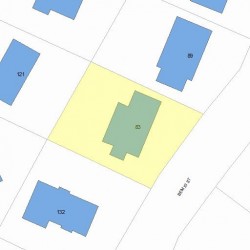 83 Bemis St, Newton, MA 02460 plot plan