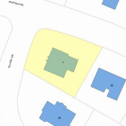 4 Village Cir, Newton, MA 02459 plot plan