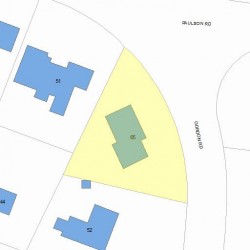 65 Gordon Rd, Newton, MA 02468 plot plan