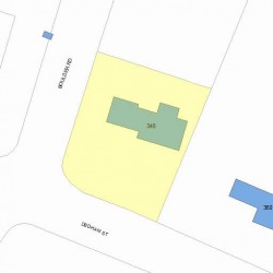 348 Dedham St, Newton, MA 02459 plot plan