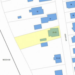 25 Keefe Ave, Newton, MA 02464 plot plan