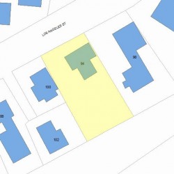 94 Los Angeles St, Newton, MA 02458 plot plan