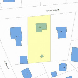 164 Newtonville Ave, Newton, MA 02458 plot plan