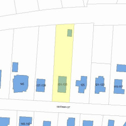 133 Warren St, Newton, MA 02459 plot plan